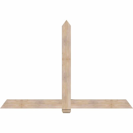 Ekena Millwork Eugene Smooth Timber Gable Bracket, Douglas Fir, 84"W x 56"H x 3 1/2"D x 5 1/2"F, 16/12 Pitch GBW084X56X0406EUG00SDF